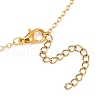 304 Stainless Steel & Plastic Pearl Teardrop Pendant Necklaces NJEW-JN05219-5
