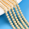 Baking Painted Pearlized Glass Pearl Bead Strands HY-N002-4mm-A09-1