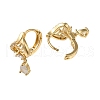 Brass Micro Pave Cubic Zirconia Dangle Hoop Earrings EJEW-L271-23KCG-01-2