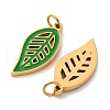 304 Stainless Steel Enamel Pendants STAS-U061-22G-2