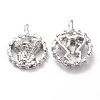 Brass Micro Pave Cubic Zirconia Pendants ZIRC-O044-13P-3