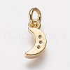 Brass Cubic Zirconia Pendants KK-P134-15-3
