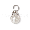 Round Imitation Pearl Acrylic  Pendants PALLOY-JF04002-02-3