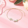Natural Malaysia Jade & Cat Eye Round Beaded Bracelets BJEW-JB11989-1