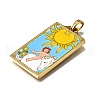 Tarot 304 Stainless Steel Enamel Pendants STAS-M119-07F-G-3