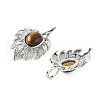 Natural Tiger Eye Pendants G-L623-04P-09-2