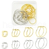 24Pcs 8 Styles Iron Huggie Hoop Earring Findings IFIN-YW0003-61-1
