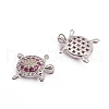 Brass Micro Pave Cubic Zirconia Pendants ZIRC-L091-025P-1