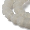 Imitation Jade Solid Color Glass Beads Strands EGLA-A034-J8mm-MD10-4