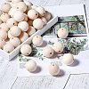 Round Unfinished Wood Beads WOOD-TA0001-07-LF-3