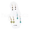 Transparent Acrylic Slant Back Earring Display Stands EDIS-WH0016-046-1