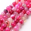 Natural Striped Agate/Banded Agate Beads Strands G-D845-01C-8mm-1