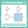 DICOSMETIC 90Pcs 3 Styles 925 Sterling Silver Open Jump Rings STER-DC0001-50-2