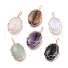 Mixed Gemstones Pendants G-K305-B-RG-1