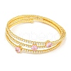 Rack Plating Brass Pave Clear Cubic Zirconia Open Cuff Wrap Bangles BJEW-B110-01G-03-2