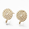 Brass Stud Earring Findings KK-S348-356-1