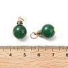 Natural Green Onyx Agate(Dyed & Heated) Round Pendants KK-L237-019G-3