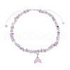 Natural Ametrine Chip & Imitaton Round Pearl Beaded Adjustable Necklaces NJEW-JN05227-04-4