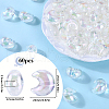 SOFPLATE 60Pcs UV Plating Transparent Acrylic Beads PACR-SP0001-01-2