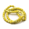 Frosted Imitation Jade Glass Beads Strands GLAA-P058-08A-09-2