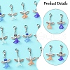 16Pcs 4 Colors Angel Glass Acrylic Pendants HJEW-FS00015-3