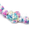 Synthetic Dyed Turquoise Beaded Stretch Bracelets for Women Men BJEW-JB11549-02-3