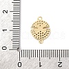 Brass Micro Pave Clear Cubic Zirconia Links Connector Charms KK-K406-01A-G-3