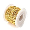 Brass Textured Flat Round Link Chains CHS-H112-12G-2