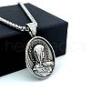 Greek Mythology Stainless Steel Virgin Mary Pendant Necklaces for Men AO8356-2