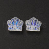 Electroplate Transparent Glass Beads GLAA-Q092-02-B01-2