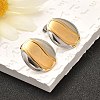 304 Stainless Steel Two Tone Stud Earrings EJEW-F355-04GP-07-4