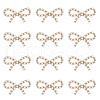 HOBBIESAY 12Pcs Alloy Crystal Rhinestone Bowknot Shoe Decorations FIND-HY0002-20-1