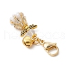 Angel Glass Beaded & Alloy Pendant Decorations HJEW-MZ00193-06-3