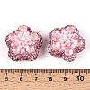 Flower Shape Polymer Clay Rhinestone Beads CLAY-U023-01J-3