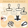 HOBBIESAY 10Pcs 5 Colors Zinc Alloy Swivel Clasps FIND-HY0003-09-4