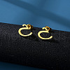 201 Stainless Steel Stud Earrings WG24A34-21-1