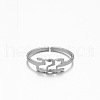 Number 201 Stainless Steel Adjustable Cuff Rings FS-WG22891-04-2