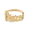 Ion Plating(IP) 304 Stainless Steel Constellation Open Cuff Ring for Women RJEW-C097-01G-12-2