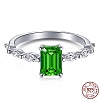 Mother's Day Rhodium Plated 925 Sterling Silver Finger Rings RJEW-A019-28B-03P-4