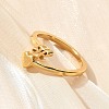 Brass Cuff Rings for Women RJEW-U044-H-3