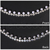 Globleland 1 Yard Brass Crystal Rhinestone Cup Chain with Imitation Pearl OCOR-GL0001-08A-4
