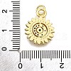 Rack Plating Brass Micro Pave Cubic Zirconia Pendants KK-K401-51G-02-3