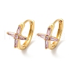 Cross Cubic Zirconia Cuff Earrings EJEW-G348-16G-03-1