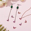 12Pcs 3 Colors Brass Micro Pave Cubic Zirconia Charms ZIRC-SZ0001-58-5