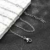 Non-Tarnish 304 Stainless Steel Cable Chain Necklace STAS-T040-PJ204-80-4