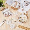 DICOSMETIC 3 Yards 3 Styles Polyester Handmade Flower Lace Ribbons OCOR-DC0001-01-4