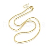 2MM Brass Link Chain Necklaces NJEW-M108-40G-2
