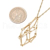 3Pcs 3 Styles 304 Stainless Steel Cuboid Link Chain Macrame Pouch Empty Stone Holder Necklace Making NJEW-JN05198-3