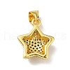 Brass Micro Pave Cubic Zirconia Pendants KK-A163-02G-3