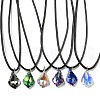 Waxed Cord Necklaces NJEW-P310-05P-1